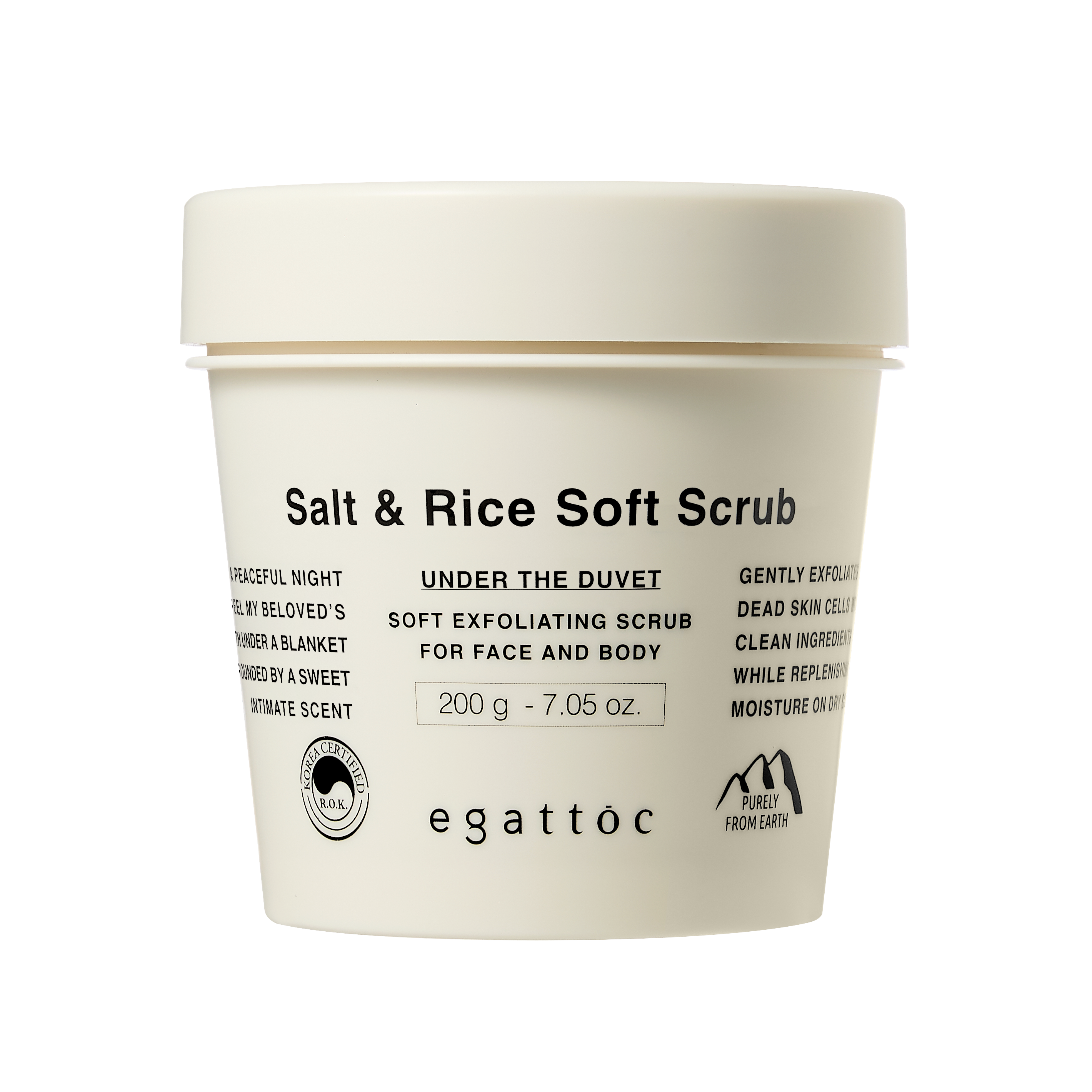 EGATTOC Salt & Rice Soft Scrub (UNDER THE DUVET) 200g