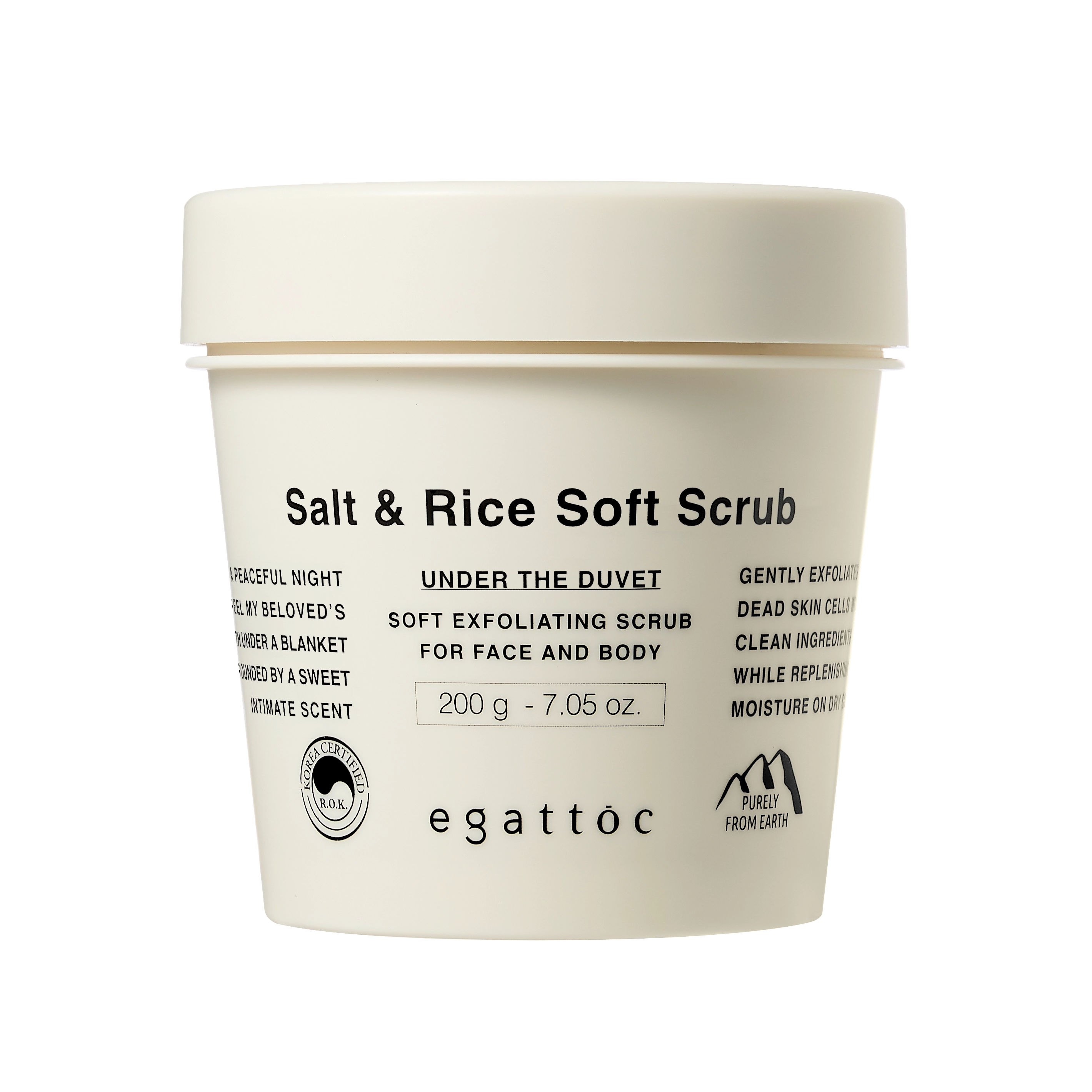 EGATTOC Salt & Rice Soft Scrub (UNDER THE DUVET) 200g