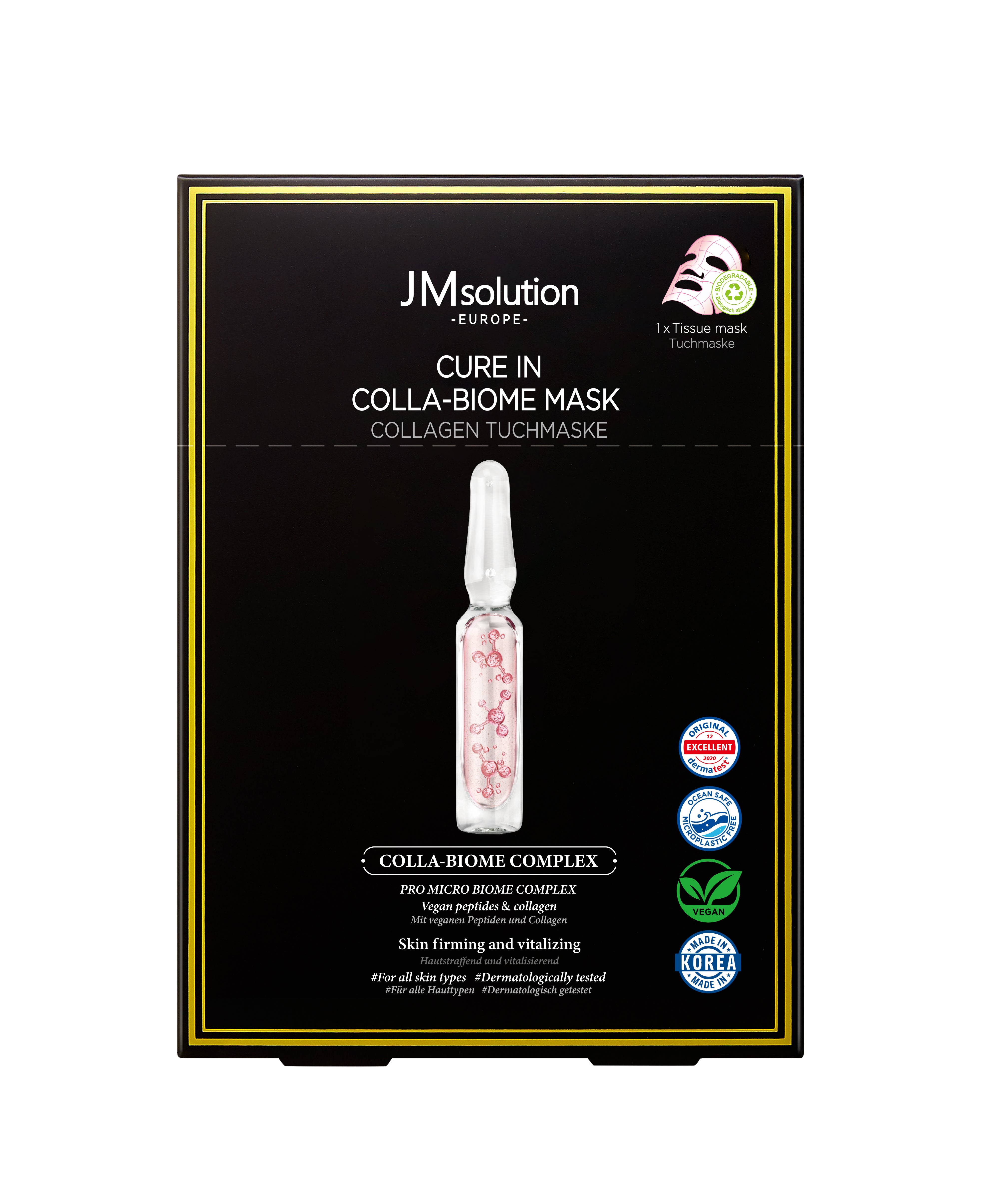 JMSOLUTION Europe CURE IN COLLA-BIOME MASK 10EA