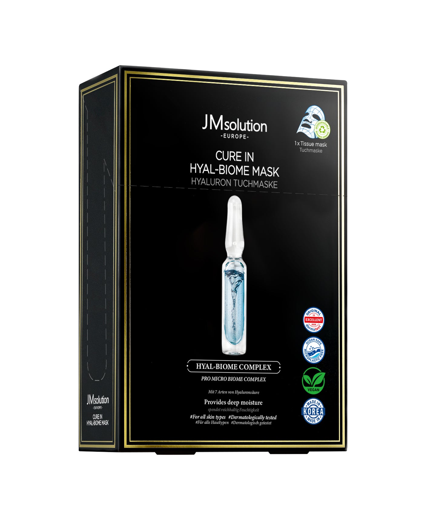 JMSOLUTION Europe CURE IN HYAL-BIOME MASK 10EA