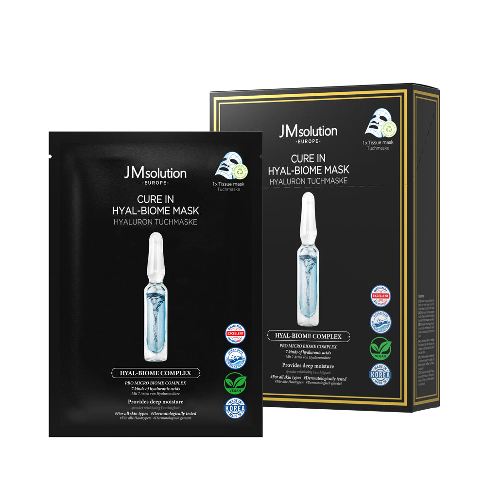 JMSOLUTION Europe CURE IN HYAL-BIOME MASK 10EA