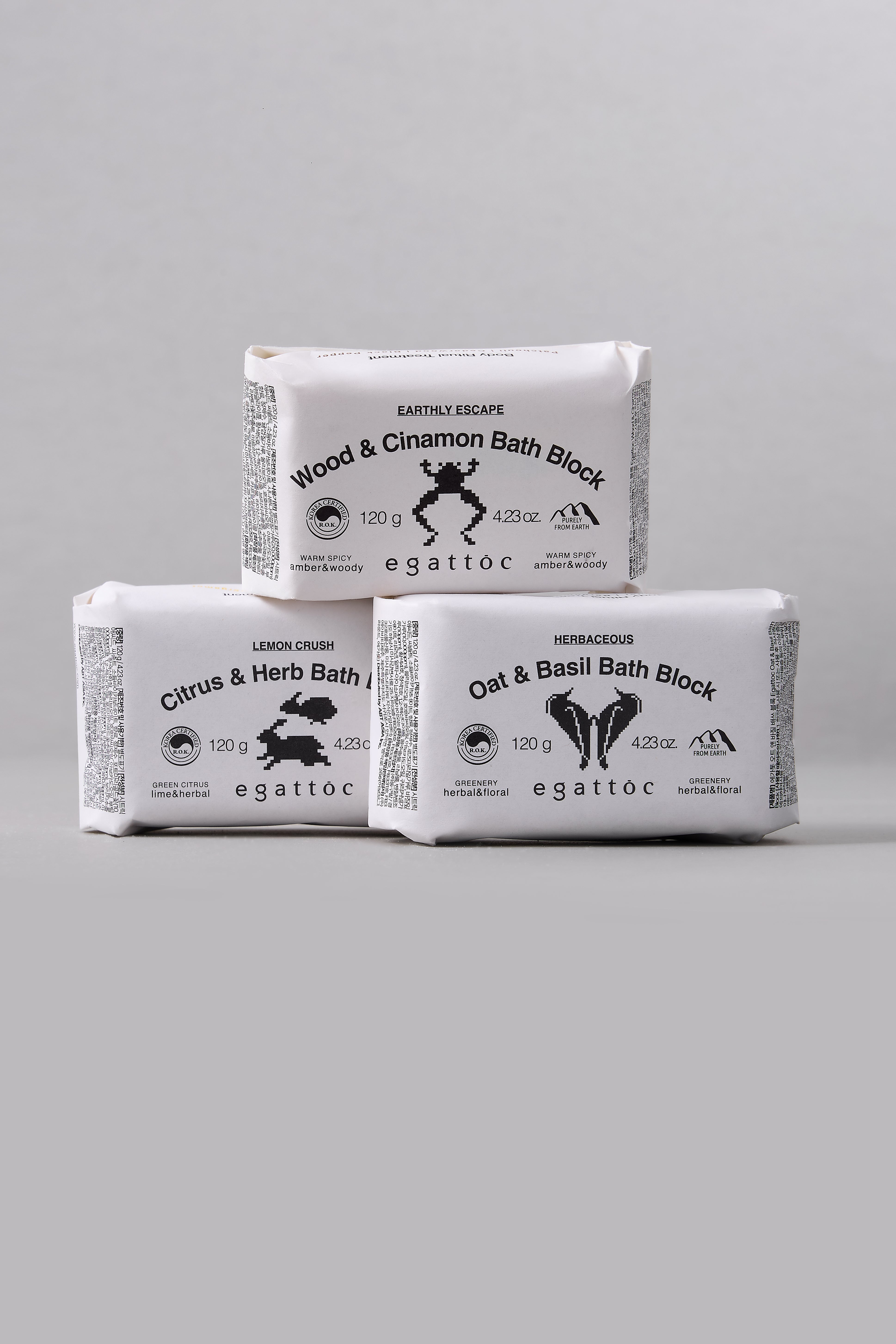 EGATTOC Wood & Cinamon Bath Block (EARTHLY ESCAPE) 120g