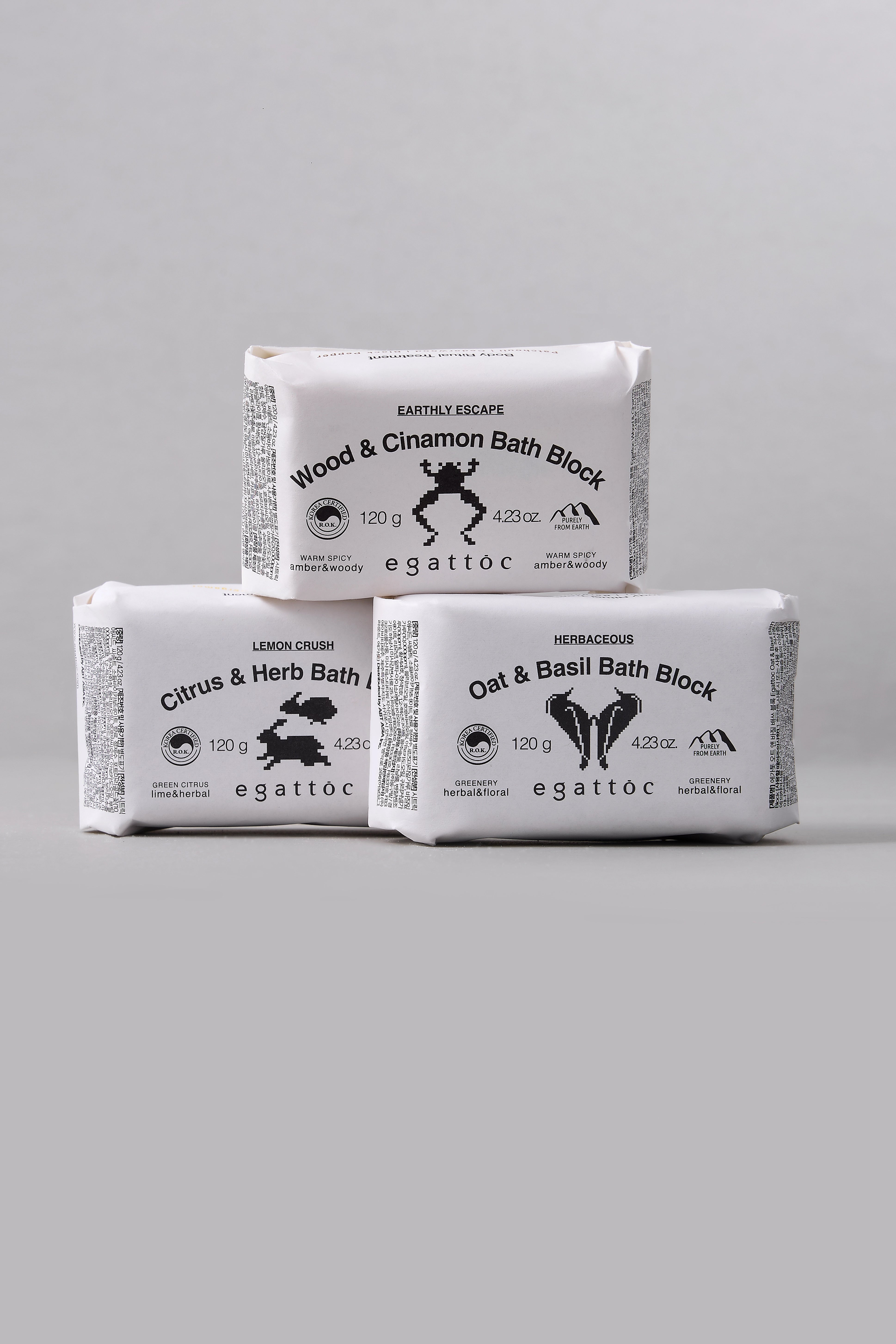 EGATTOC Wood & Cinamon Bath Block (EARTHLY ESCAPE) 120g