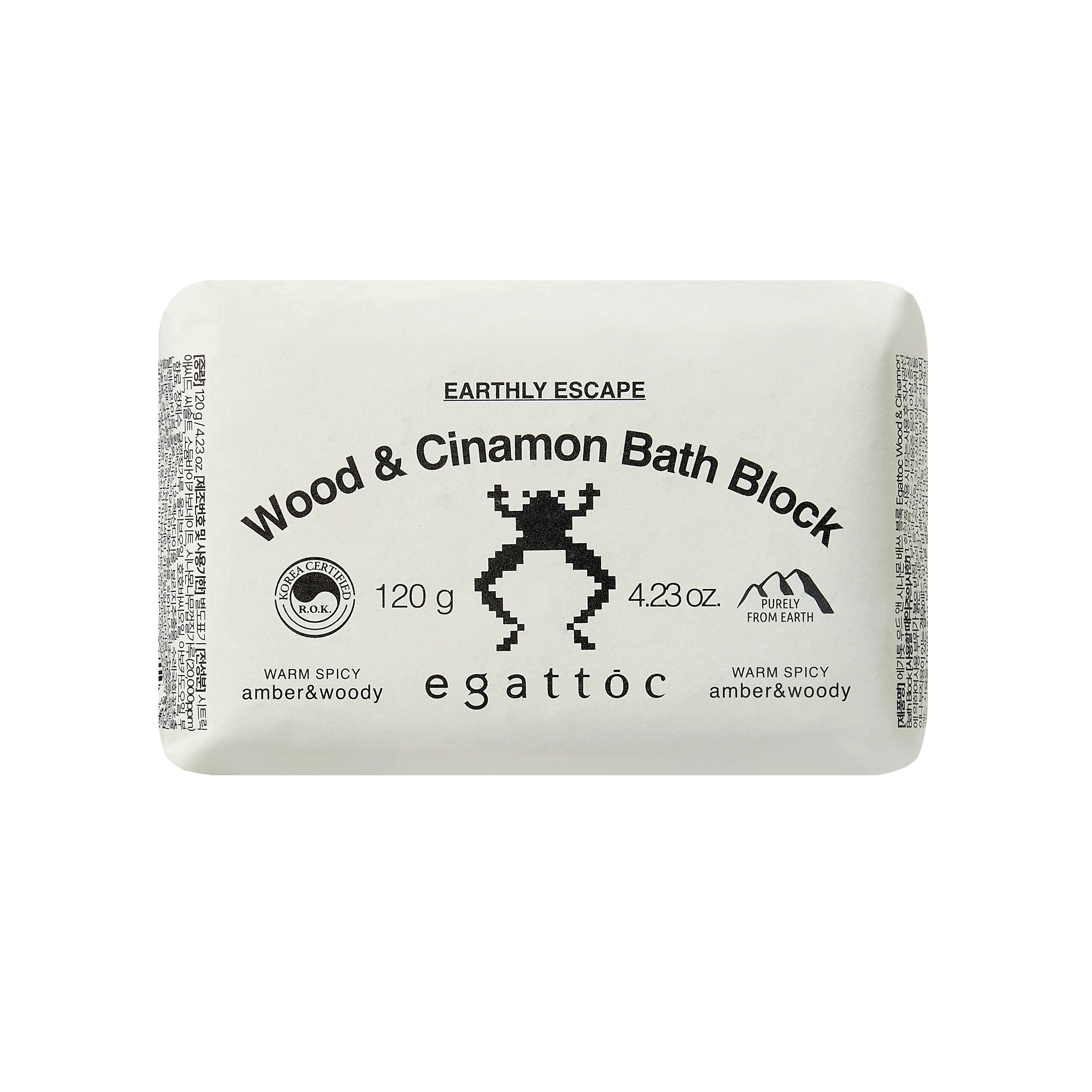 EGATTOC Wood & Cinamon Bath Block (EARTHLY ESCAPE) 120g