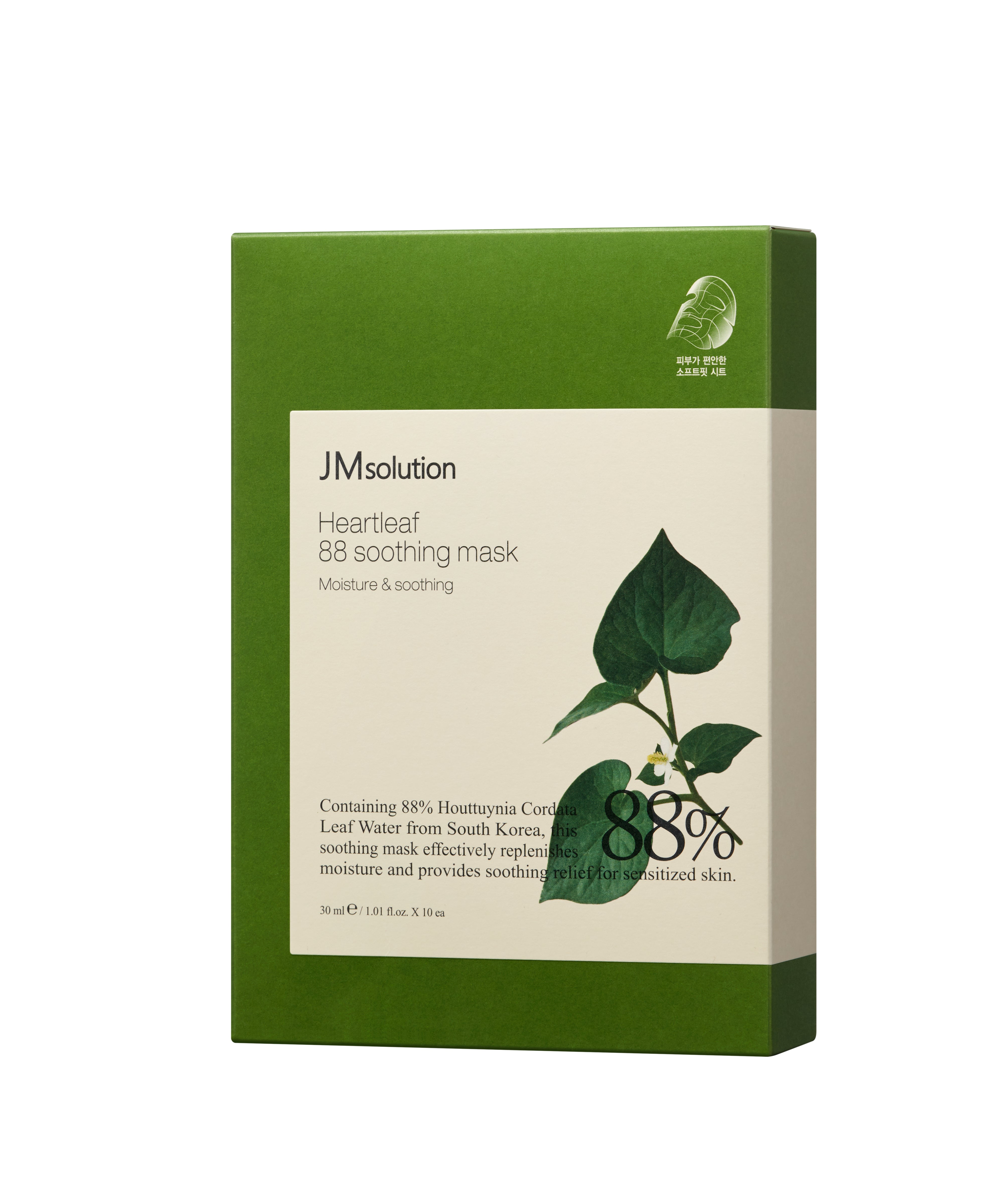 JMSOLUTION HEARTLEAF 88 SOOTHING MASK 10ea