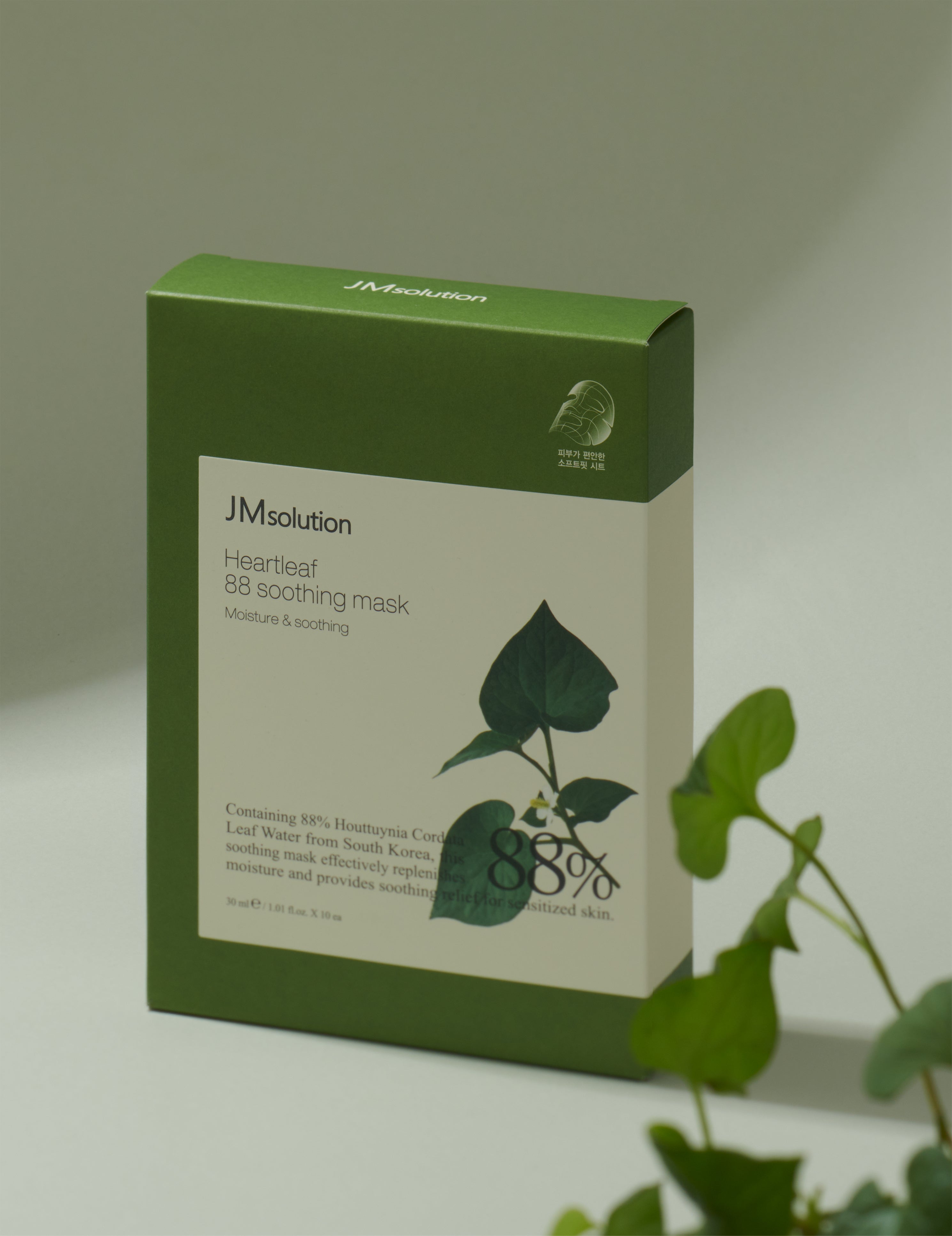 JMSOLUTION HEARTLEAF 88 SOOTHING MASK 10ea