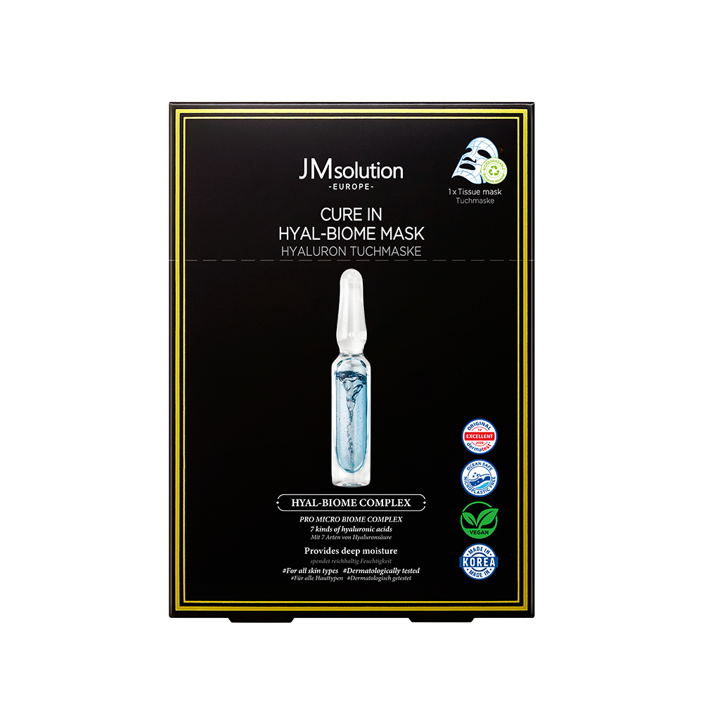 JMSOLUTION Europe CURE IN HYAL-BIOME MASK 10EA
