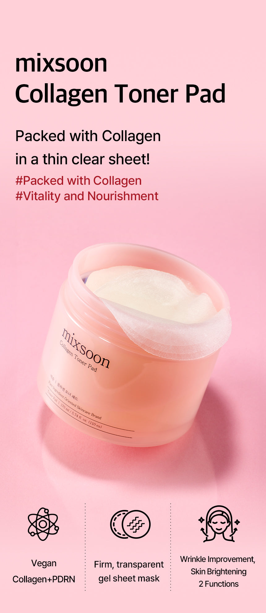 MIXSOON Collagen Toner Pad 110EA