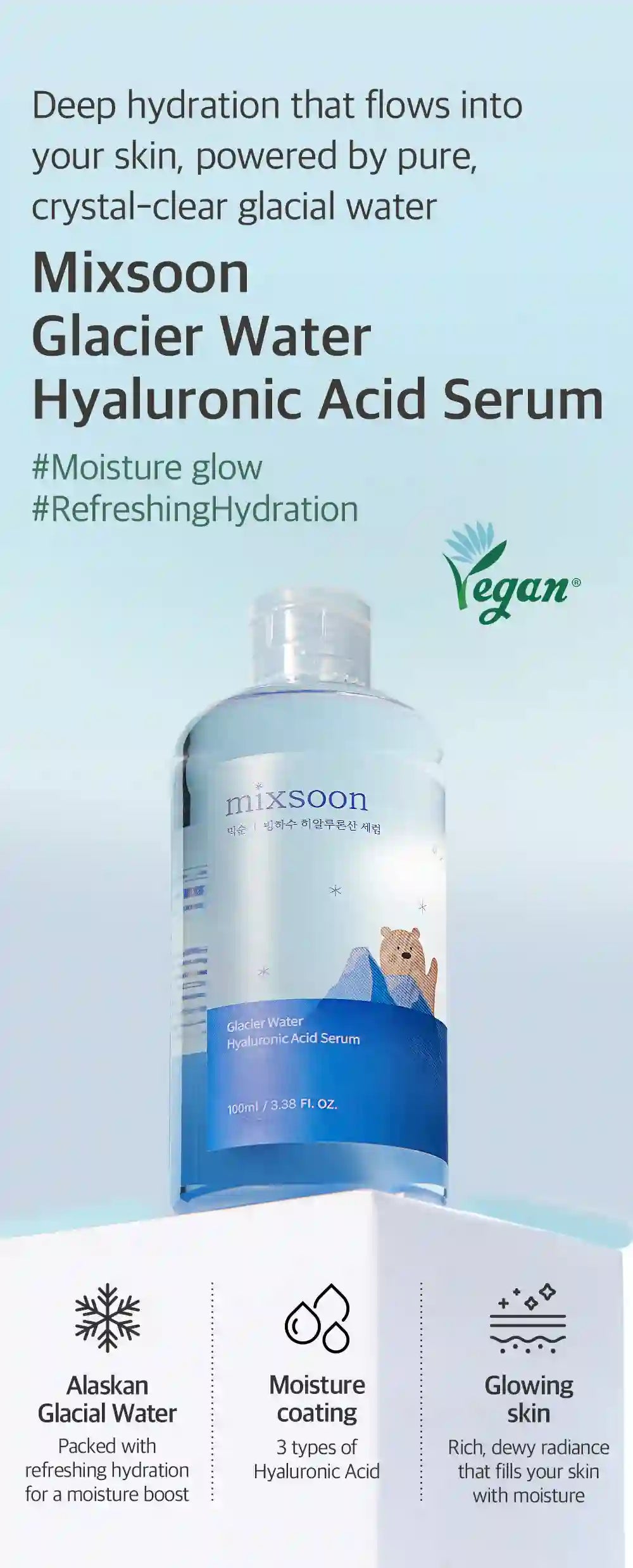 MIXSOON Glacier Water Hyaluronic Acid Serum [100ml]