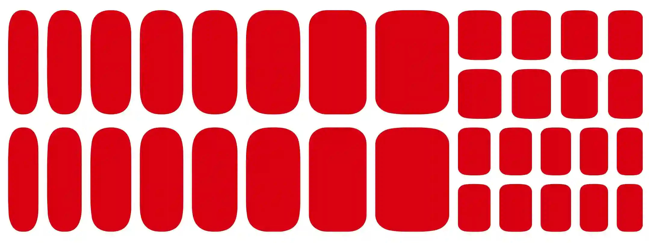 Vavacoco Volume Wrap Nail & Pedi (34pcs) - RED APPLE