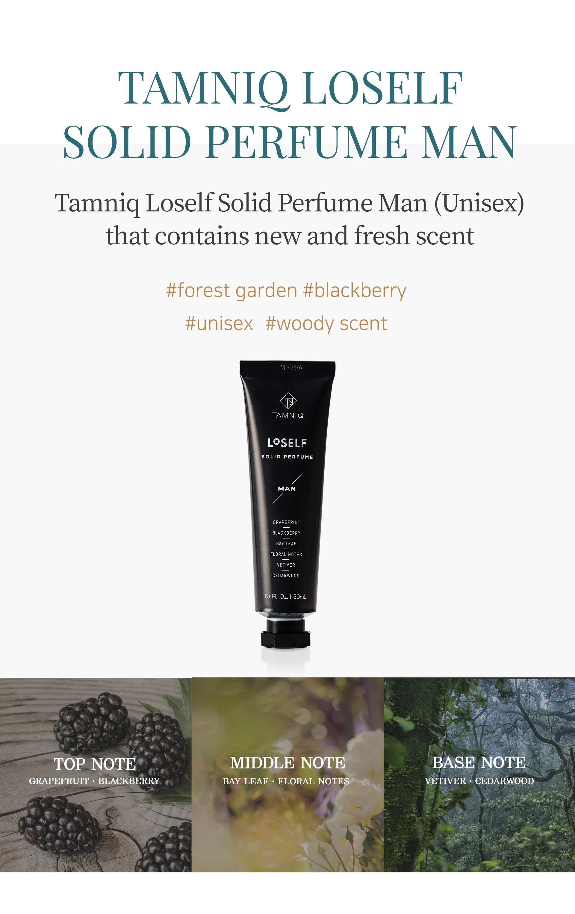 TAMNIQ Loself Solid Perfume (Woman/Man) 30ml