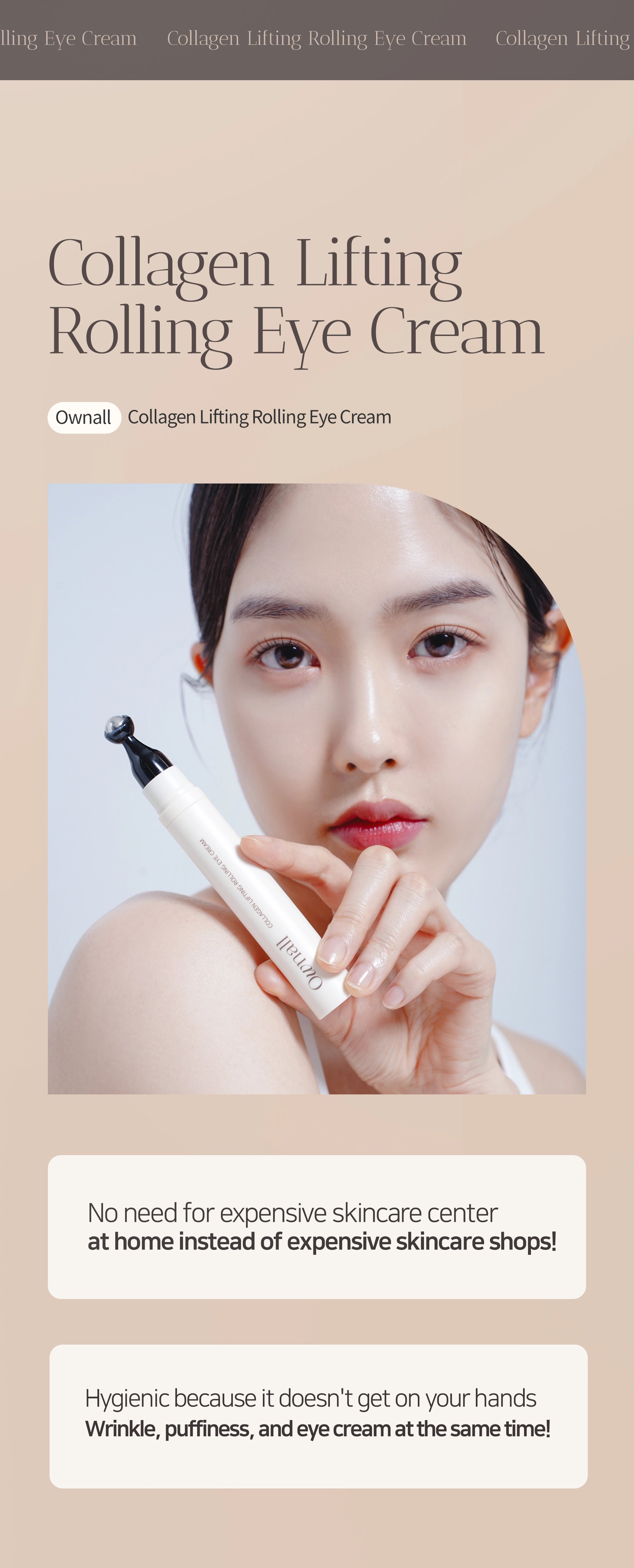 OWNALL Collagen Lifting  Rolling Eye Cream