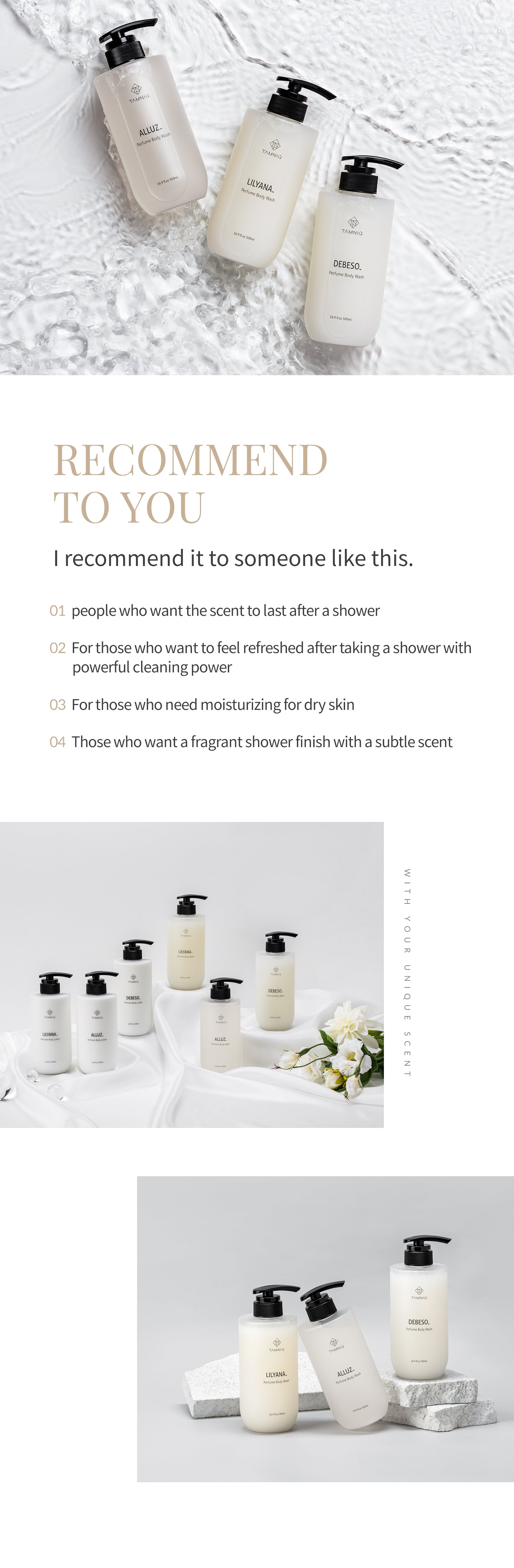 TAMNIQ Perfume Body Wash 500ml