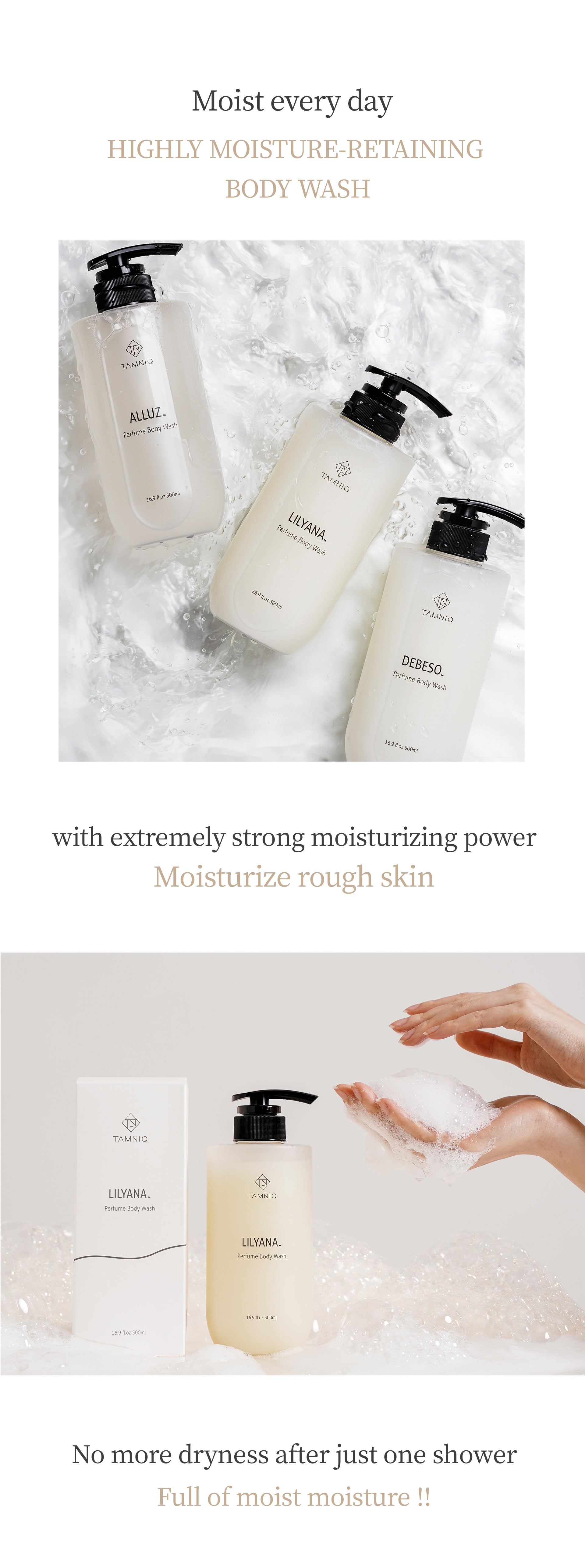 TAMNIQ Perfume Body Wash 500ml