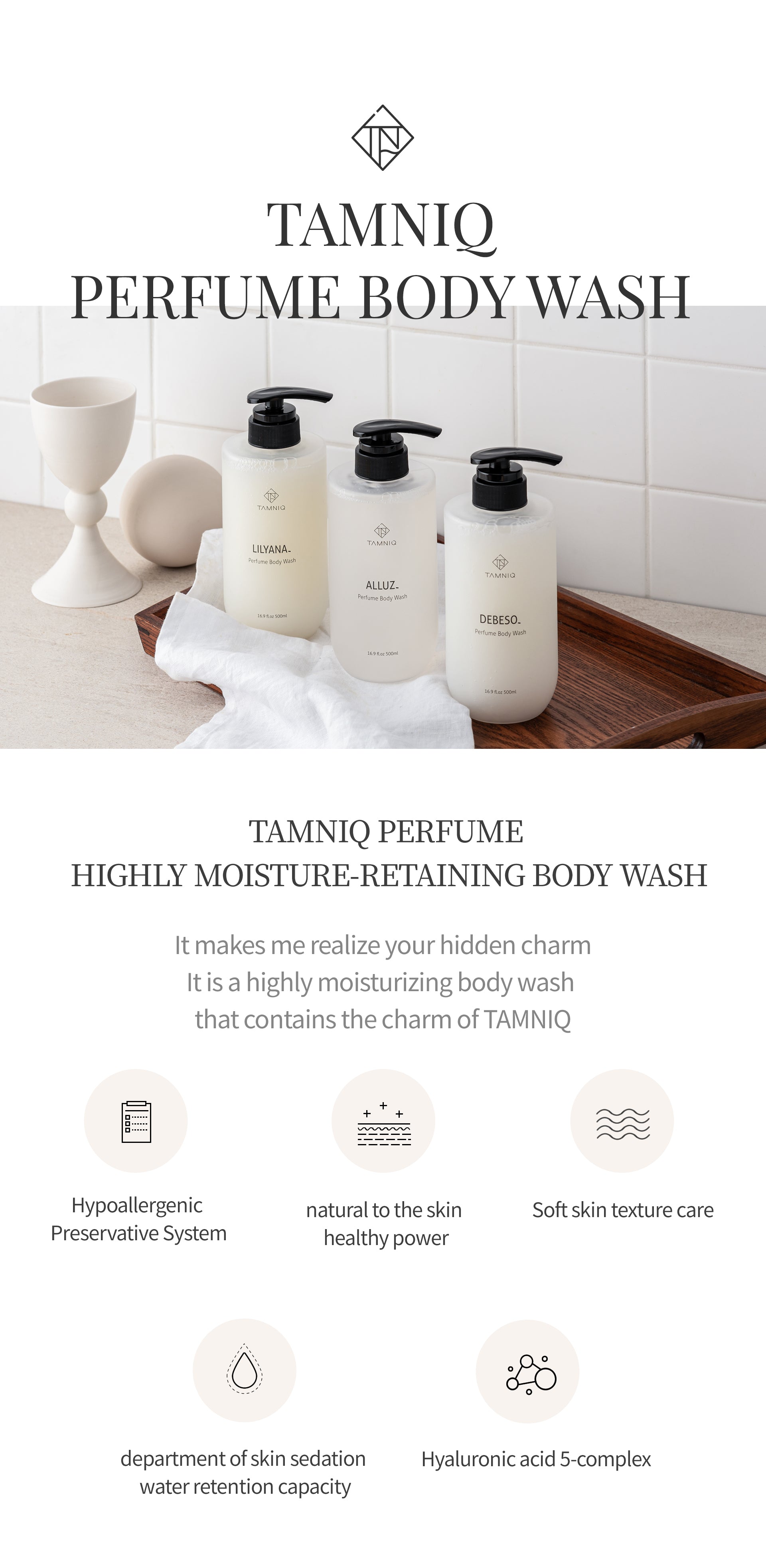 TAMNIQ Perfume Body Wash 500ml