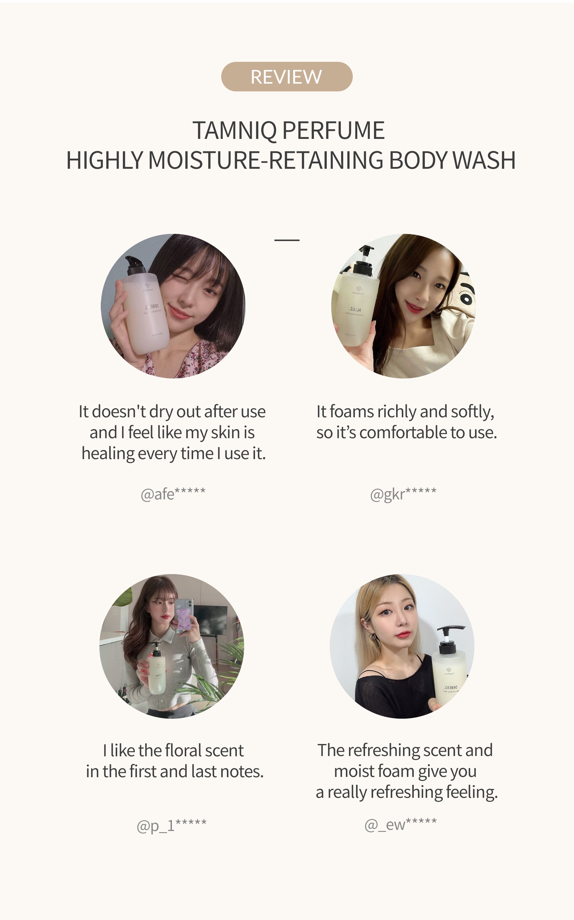 TAMNIQ Perfume Body Wash 500ml